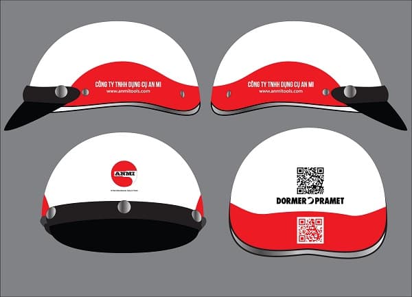Mũ bảo hiểm in logo Anmi Tools