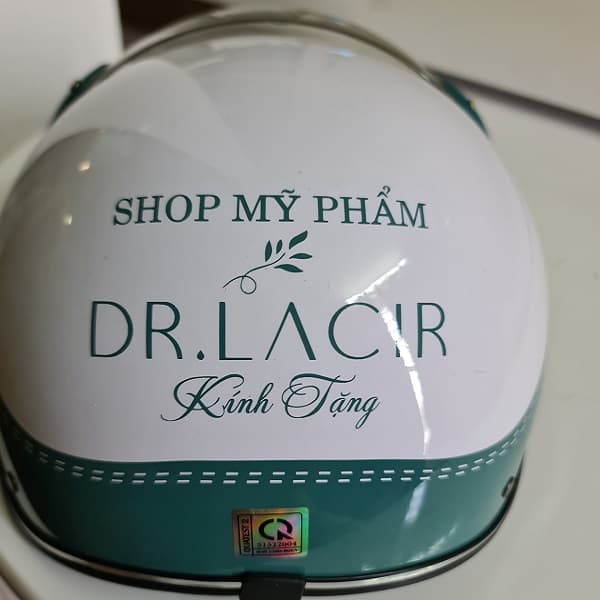 Mũ bảo hiểm có kính in logo Dr.Lacir