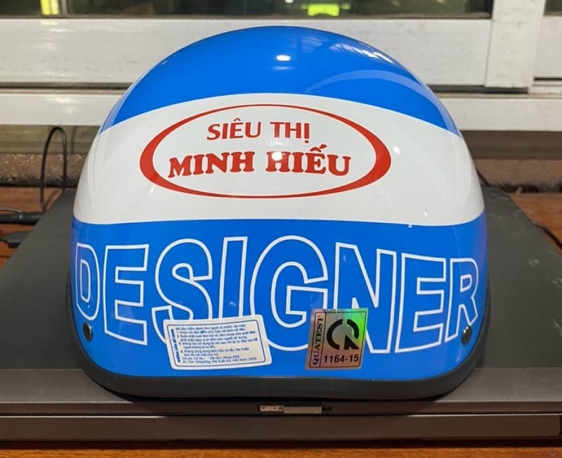 Mũ bảo hiểm in logo Siêu thị Minh Hiếu