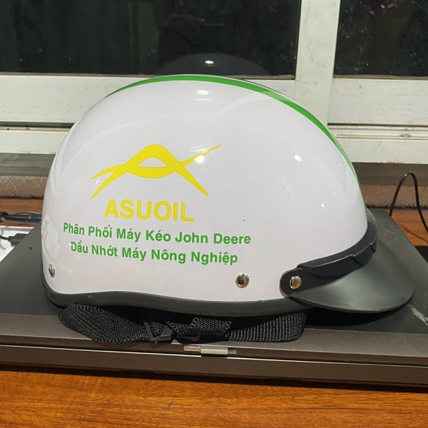Mũ bảo hiểm in logo Asuoil