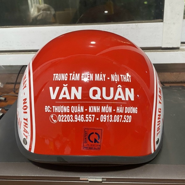 Mũ bảo hiểm in logo Điện máy Văn Quân