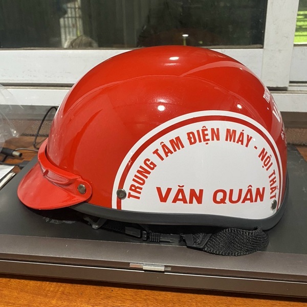 Mũ bảo hiểm in logo Điện máy Văn Quân