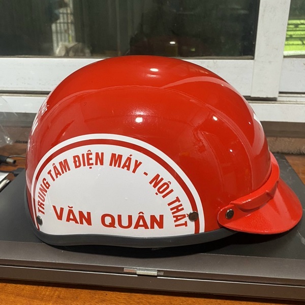 Mũ bảo hiểm in logo Điện máy Văn Quân