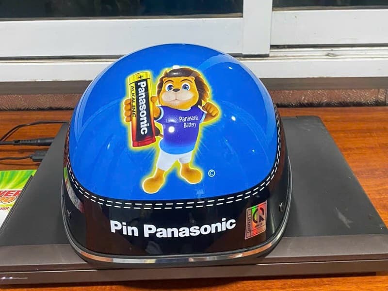 Mũ bảo hiểm in logo Panasonic