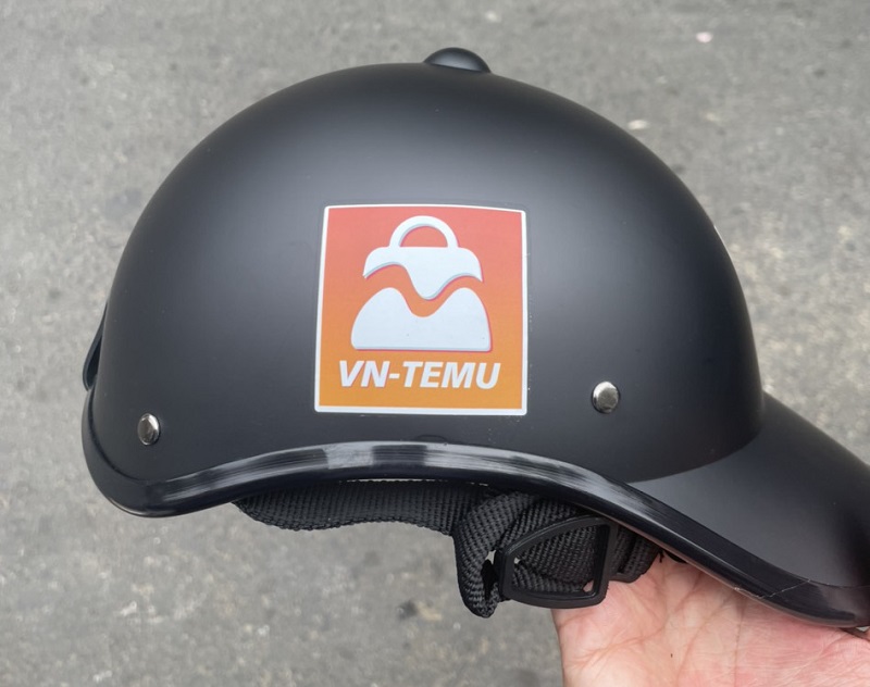 Mũ bảo hiểm thời trang in logo VN Temu