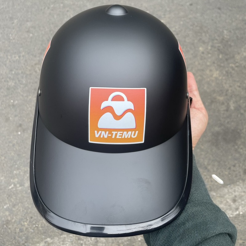Mũ bảo hiểm thời trang in logo VN Temu